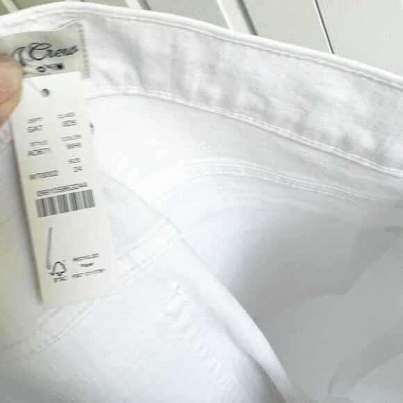 J.Crew Slim Boyfriend White Denim High-Rise Straight Jeans Women's Size 24 - Picture 10 of 13